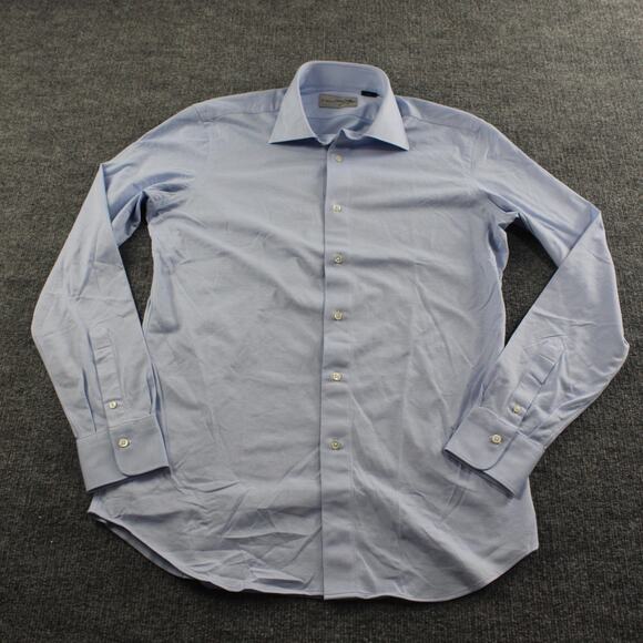 Kamakura Makers Shirt Mens 16 Tall Traveler Button Down Blue Made in Japan Work - Picture 1 of 7